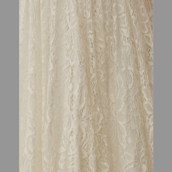 TORRID NEW with Tags IVORY LACE & SEQUIN SLEEVELESS A-LINE WEDDING DRESS… - Picture 6 of 7